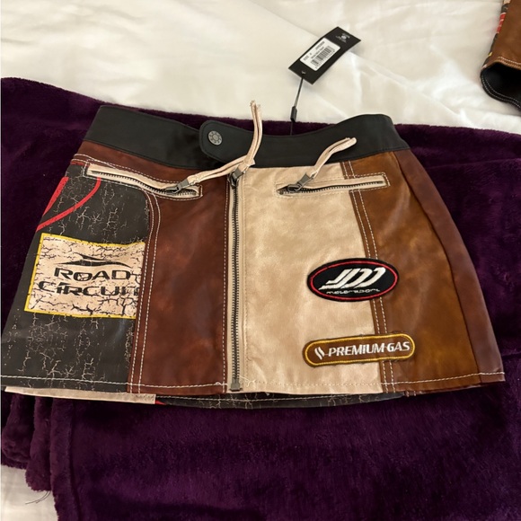 Jaded London Moto Mini Skirt